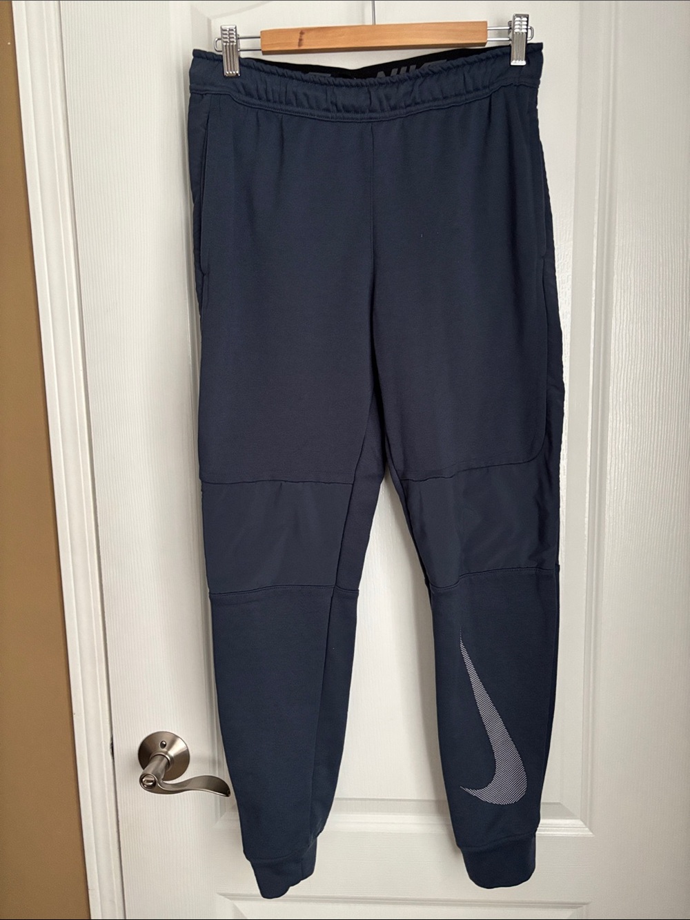 Nike Mens Navy and Gray Swoosh Joggers